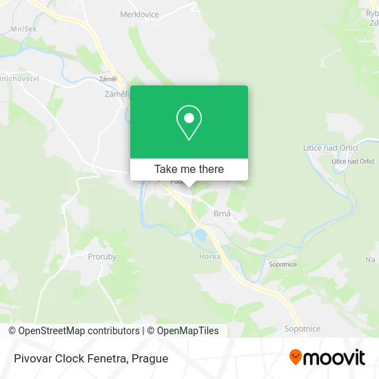 Карта Pivovar Clock Fenetra