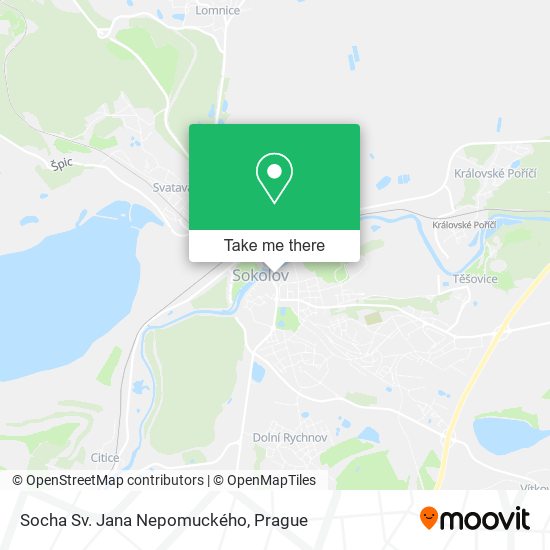 Socha Sv. Jana Nepomuckého map