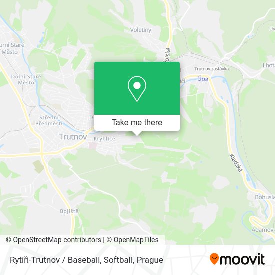 Rytíři-Trutnov / Baseball, Softball map