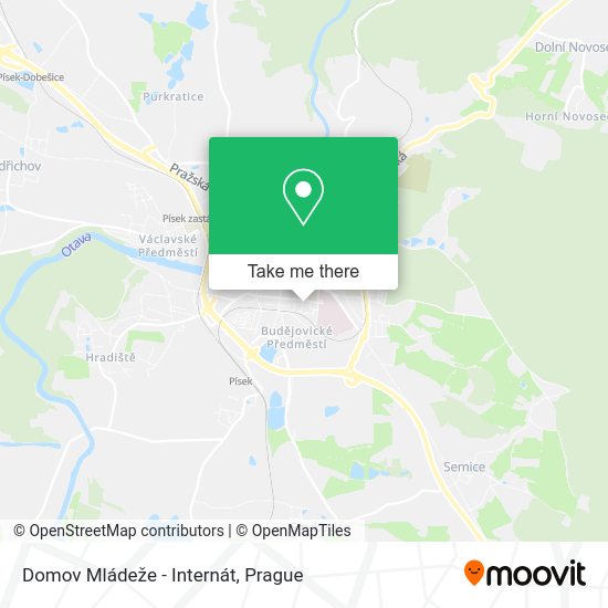 Domov Mládeže - Internát map