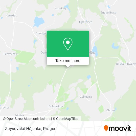 Zbýšovská Hájenka map