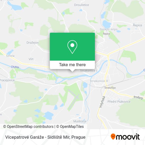 Vícepatrové Garáže - Sídliště Mír map