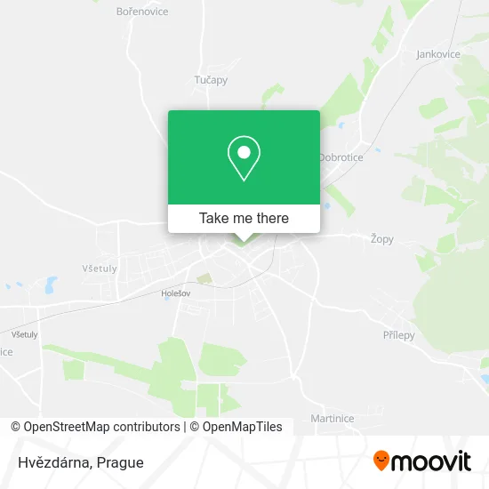 Карта Hvězdárna