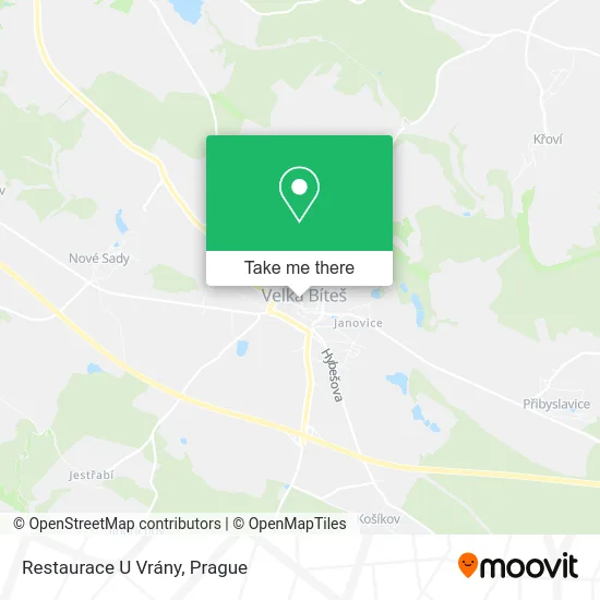 Карта Restaurace U Vrány