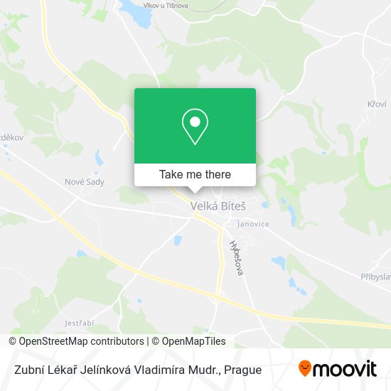 Zubní Lékař Jelínková Vladimíra Mudr. map