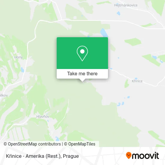 Карта Křinice - Amerika (Rest.)