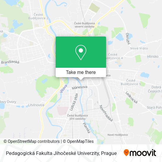 Pedagogická Fakulta Jihočeské Univerzity map