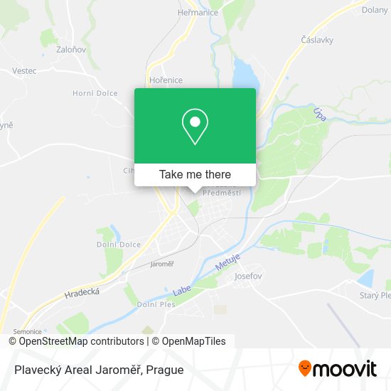 Plavecký Areal Jaroměř map