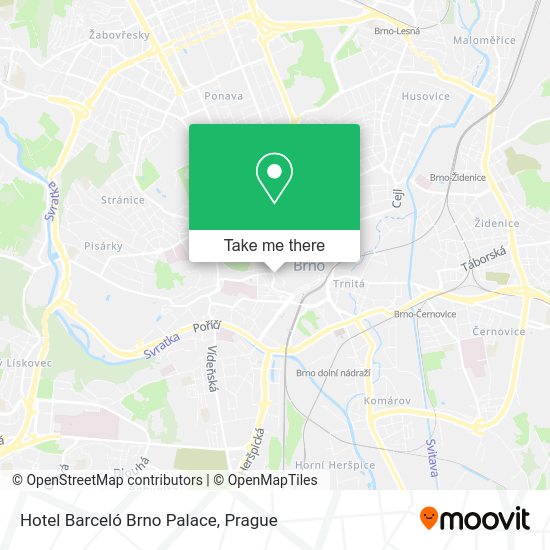 Hotel Barceló Brno Palace map