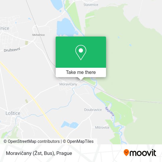 Moravičany (Žst, Bus) map