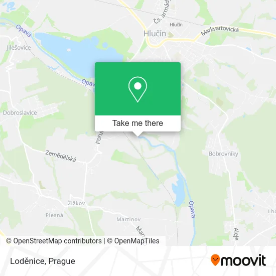 Loděnice map