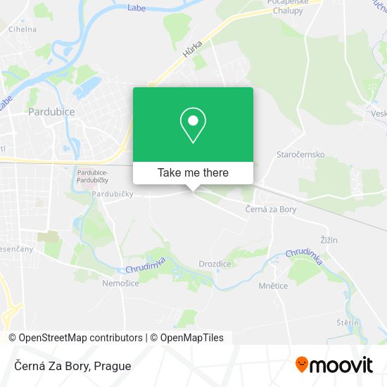 Černá Za Bory map