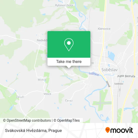 Svákovská Hvězdárna map