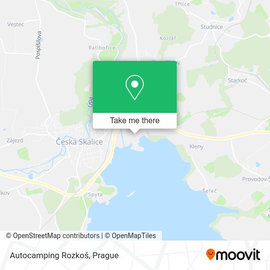 Autocamping Rozkoš map