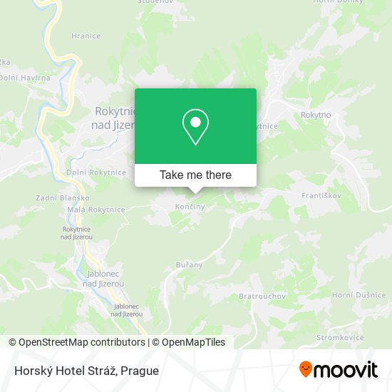 Horský Hotel Stráž map
