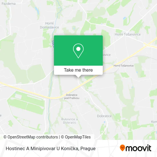 Карта Hostinec A Minipivovar U Koníčka