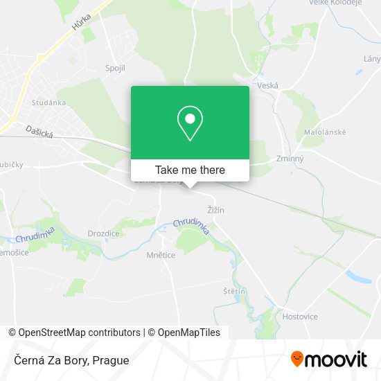 Карта Černá Za Bory