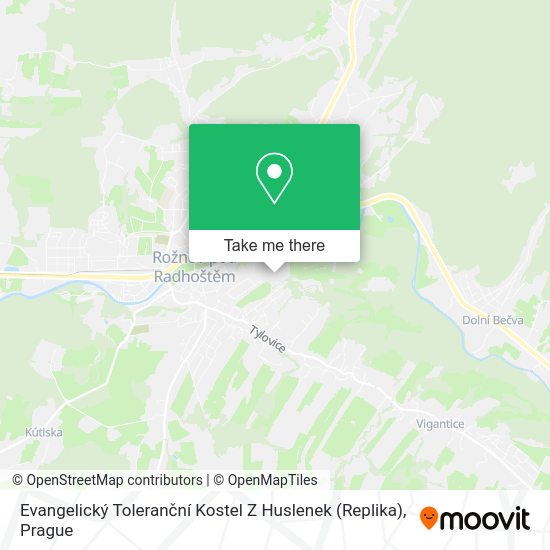 Evangelický Toleranční Kostel Z Huslenek (Replika) map