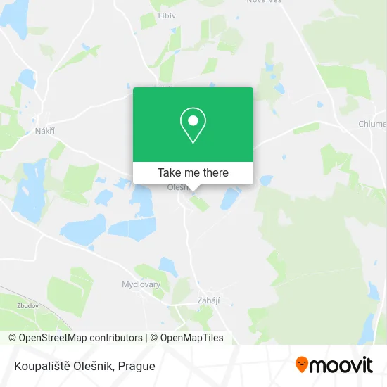 Карта Koupaliště Olešník