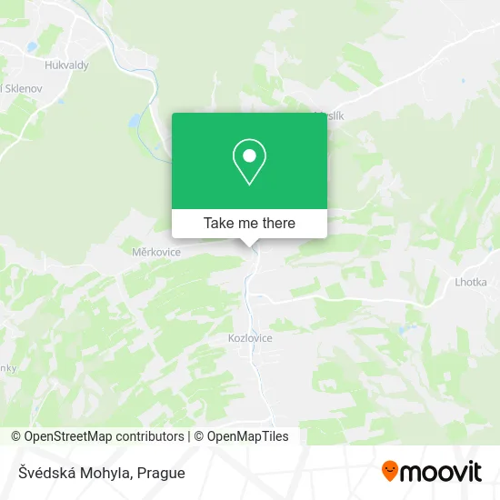 Карта Švédská Mohyla