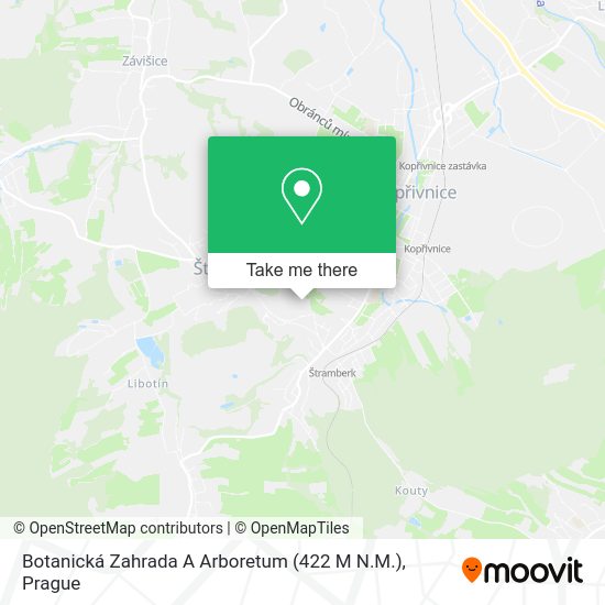 Botanická Zahrada A Arboretum (422 M N.M.) map