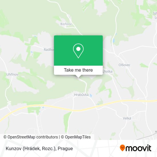 Kunzov (Hrádek, Rozc.) map
