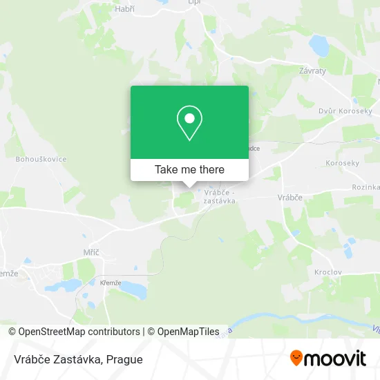 Карта Vrábče Zastávka