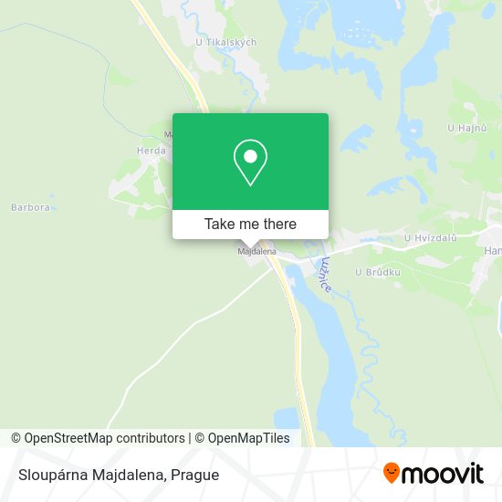 Sloupárna Majdalena map