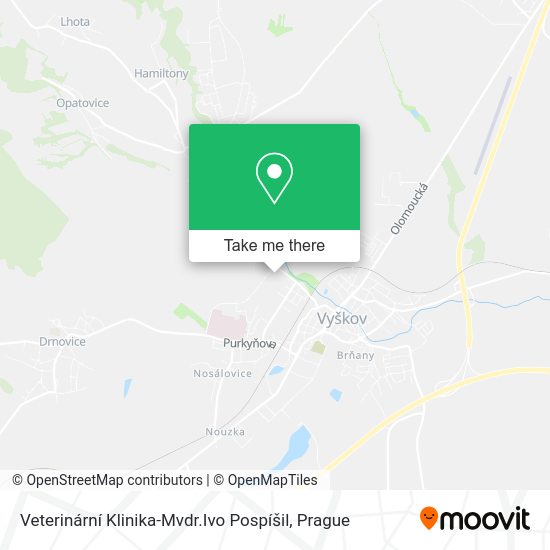 Veterinární Klinika-Mvdr.Ivo Pospíšil map