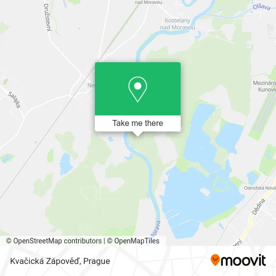 Карта Kvačická Zápověď