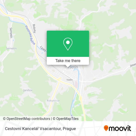 Cestovní Kancelář Vsacantour map