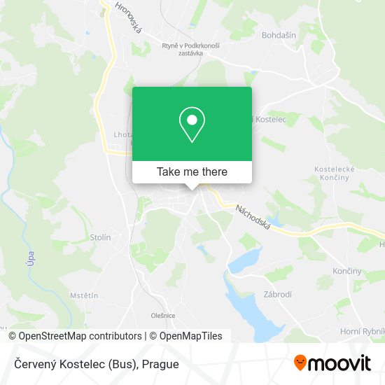 Červený Kostelec (Bus) map