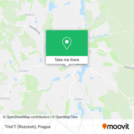 Třeš'T (Rozcestí) map