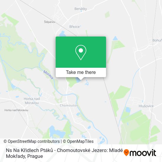 Ns Na Křídlech Ptáků - Chomoutovské Jezero: Mladé Mokřady map