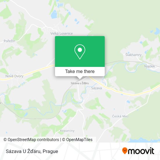 Sázava U Žďáru map