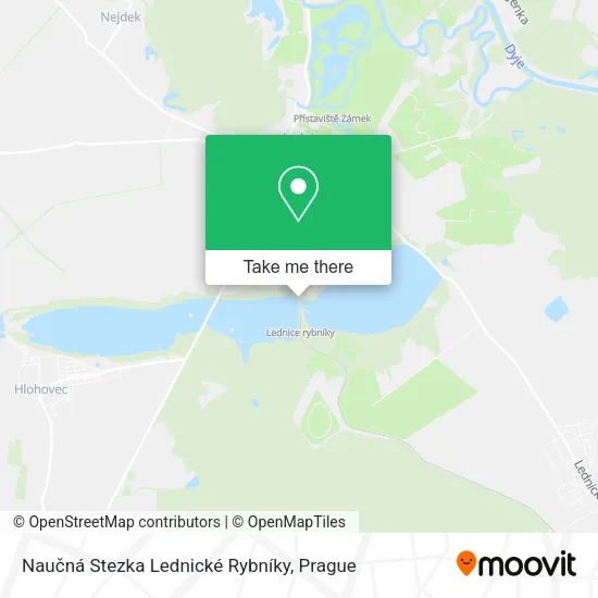 Naučná Stezka Lednické Rybníky map