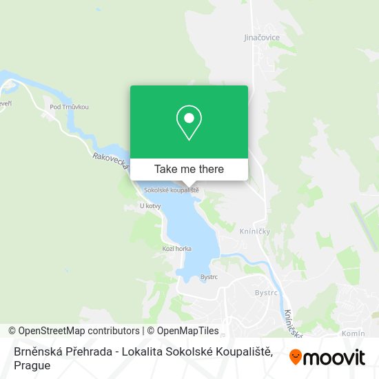 Brněnská Přehrada - Lokalita Sokolské Koupaliště map