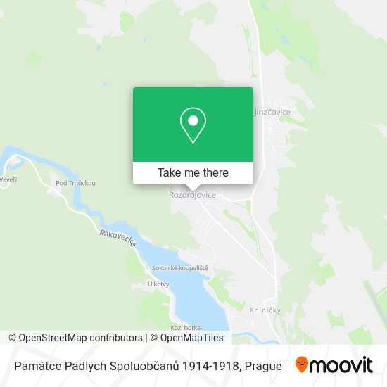 Památce Padlých Spoluobčanů 1914-1918 map