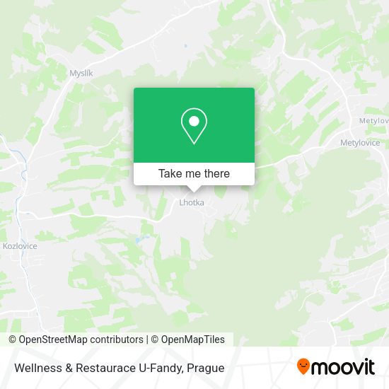 Карта Wellness & Restaurace U-Fandy