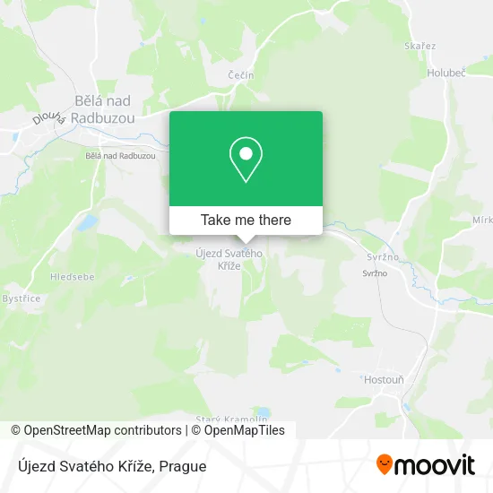 Карта Újezd Svatého Kříže