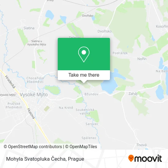 Карта Mohyla Svatopluka Čecha