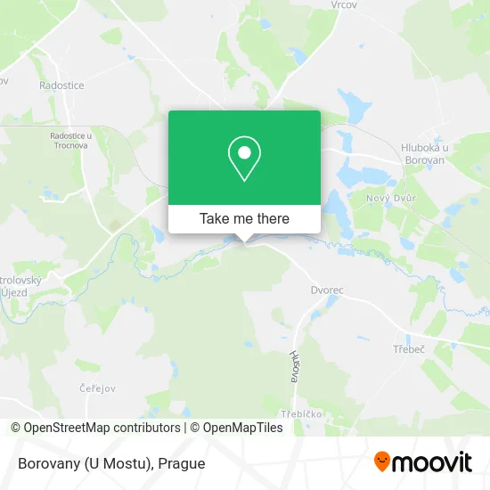 Карта Borovany (U Mostu)