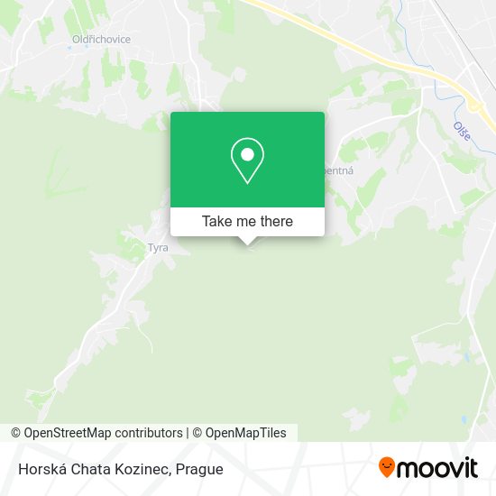 Horská Chata Kozinec map