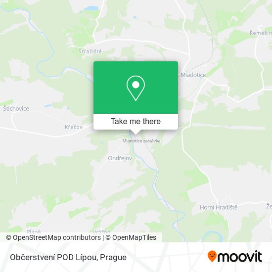Občerstvení POD Lípou map