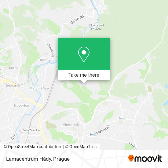 Карта Lamacentrum Hády