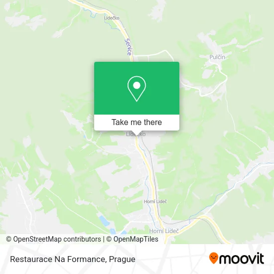 Карта Restaurace Na Formance