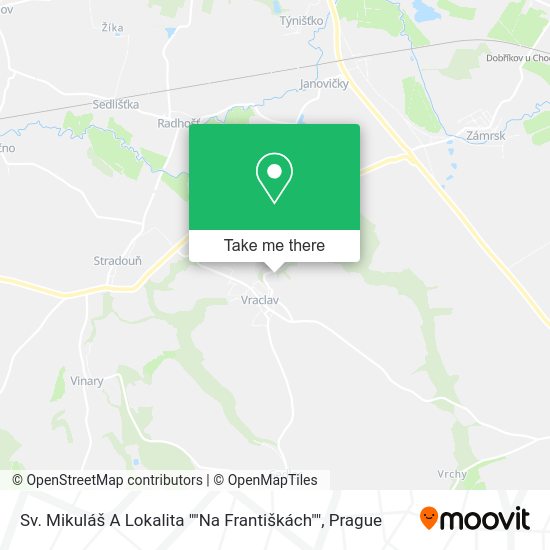 Sv. Mikuláš A Lokalita ""Na Františkách"" map