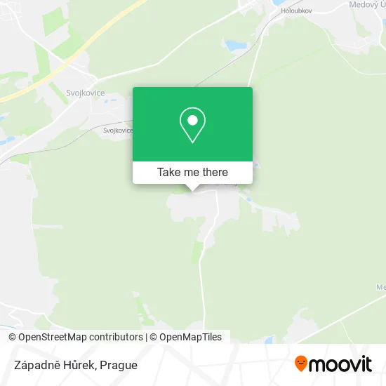 Карта Západně Hůrek