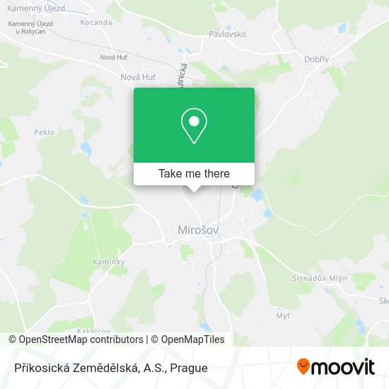 Příkosická Zemědělská, A.S. map