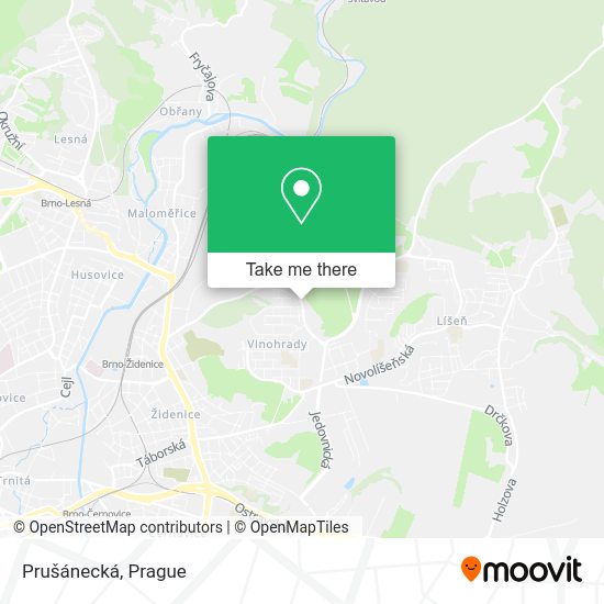 Prušánecká map